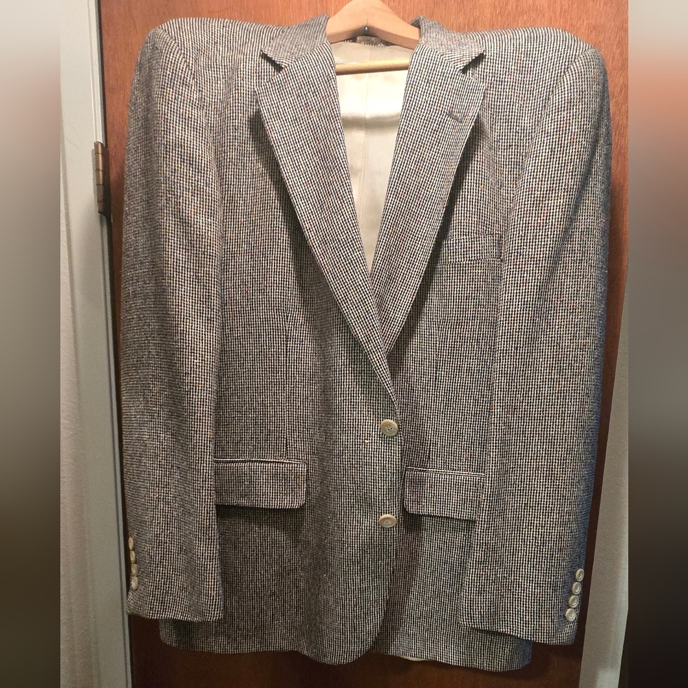 HOST PICK🎉Joseph&Feiss Vintage Tailored Harringbone Wool Mens Sportcoat Sz42L - Picture 4 of 10